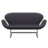 Fritz Hansen Swan Sofa 2 Seater, Brown Bronze/Capture Blue Charcoal