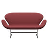 Fritz Hansen Swan Sofa 2 Seater, Brown Bronze/Capture Dark Red