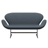 Fritz Hansen Swan Sofa 2 Seater, Brown Bronze/Capture Petrol Blue