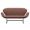 Fritz Hansen Swan™ Sofa 2 Seater, Brown Bronze/Christianshavn Beige/Orange