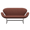 Fritz Hansen Swan™ Sofa 2 Seater, Brown Bronze/Christianshavn Orange