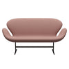 Fritz Hansen Swan™ Sofa 2 Seater, Brown Bronze/Christianshavn Orange/Red