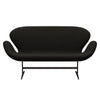 Fritz Hansen Swan™ Sofa 2 Seater, Brown Bronze/Comfort Black (61013)
