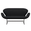 Fritz Hansen Swan™ Sofa 2 Seater, Brown Bronze/Comfort Black/Grey
