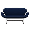 Fritz Hansen Swan™ Sofa 2 Seater, Brown Bronze/Comfort Dark Blue/Grey