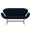 Fritz Hansen Swan™ Sofa 2 Seater, Brown Bronze/Comfort Dark Grey/Blue