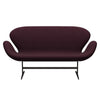 Fritz Hansen Swan™ Sofa 2 Seater, Brown Bronze/Comfort Light Bordeaux