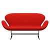 Fritz Hansen Swan™ Sofa 2 Seater, Brown Bronze/Comfort Light Red