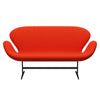 Fritz Hansen Swan™ Sofa 2 Seater, Brown Bronze/Comfort Orange/Red