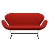Fritz Hansen Swan™ Sofa 2 Seater, Brown Bronze/Comfort Red (00026)