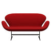 Fritz Hansen Swan™ Sofa 2 Seater, Brown Bronze/Comfort Red (01414)