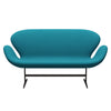 Fritz Hansen Swan™ Sofa 2 Seater, Brown Bronze/Comfort Turquoise Light
