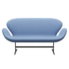 Fritz Hansen Swan™ Sofa 2 Seater, Brown Bronze/Comfort White/Blue