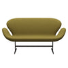 Fritz Hansen Swan Sofa 2 Seater, Brown Bronze/Diablo Autumn Green