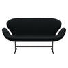 Fritz Hansen Swan Sofa 2 Seater, Brown Bronze/Diablo Black