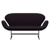 Fritz Hansen Swan Sofa 2 Seater, Brown Bronze/Divina Aubergine (376)