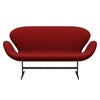 Fritz Hansen Swan™ Sofa 2 Seater, Brown Bronze/Divina Bordeaux