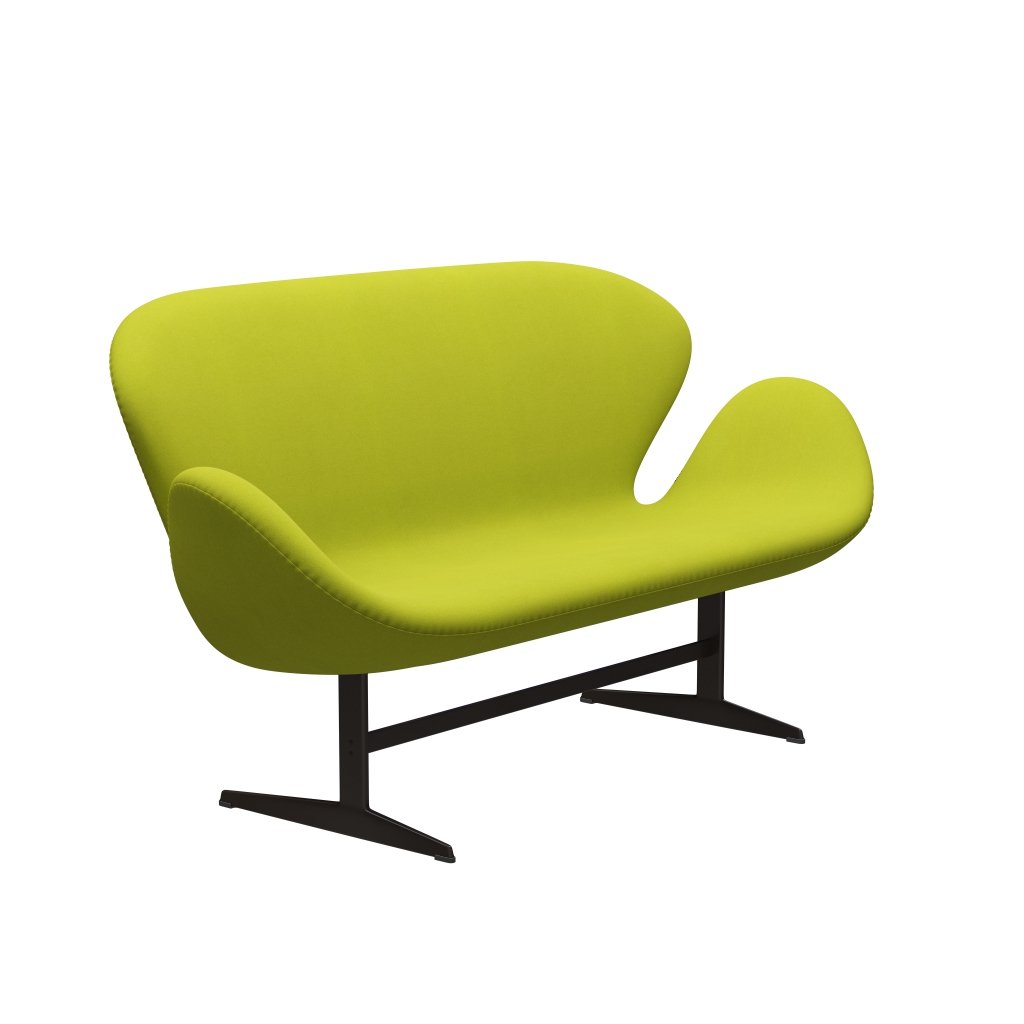 Fritz Hansen Svanesofa 2-Personers, Brown Bronze/Divina Lime