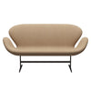 Fritz Hansen Swan Sofa 2 Seater, Brown Bronze/Divina Md Cappuccino