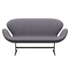 Fritz Hansen Swan Sofa 2 Seater, Brown Bronze/Divina Md Soft Blue Grey