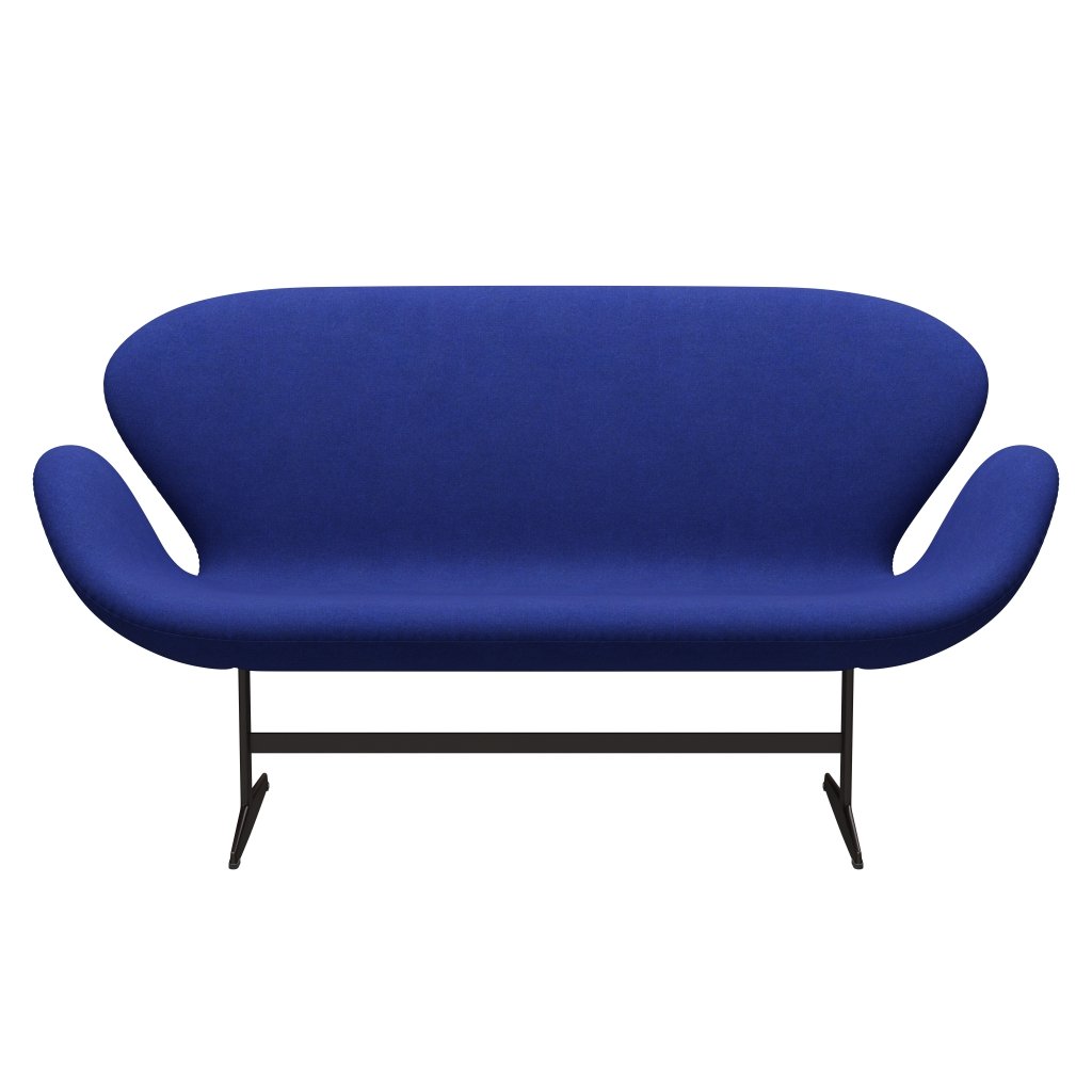 [product_category]-Fritz Hansen Swan Sofa 2 Seater, Brown Bronze/Divina Melange Blue-Fritz Hansen-3321-DIM747-BBBASE-FRI-1