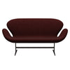 Fritz Hansen Svanesofa 2-Personers, Brown Bronze/Divina Melange Burgundy