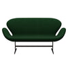 Fritz Hansen Swan Sofa 2 Seater, Brown Bronze/Divina Melange Forest Green