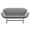 Fritz Hansen Swan Sofa 2 Seater, Brown Bronze/Divina Melange Stone Grey