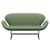 Fritz Hansen Swan Sofa 2 Seater, Brown Bronze/Divina Olive Green