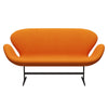 Fritz Hansen Swan™ Sofa 2 Seater, Brown Bronze/Divina Orange (444)