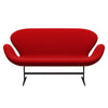 Fritz Hansen Swan Sofa 2 Seater, Brown Bronze/Divina Red (623)