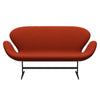 Fritz Hansen Swan Sofa 2 Seater, Brown Bronze/Divina Terracotta