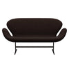 Fritz Hansen Swan Sofa 2 Seater, Brown Bronze/Divina Warm Brown