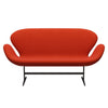 Fritz Hansen Swan™ Sofa 2 Seater, Brown Bronze/Fame Orange Dark
