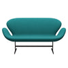 Fritz Hansen Swan Sofa 2 Seater, Brown Bronze/Fame Turquoise (67016)