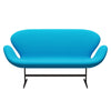 Fritz Hansen Swan Sofa 2 Seater, Brown Bronze/Fame Warm Turquoise