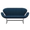 Fritz Hansen Swan Sofa 2 Seater, Brown Bronze/Hallingdal Blue/Green