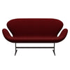 Fritz Hansen Swan Sofa 2 Seater, Brown Bronze/Hallingdal Dark Red