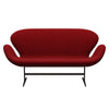 Fritz Hansen Swan Sofa 2 Seater, Brown Bronze/Hallingdal Red (657)