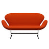 Fritz Hansen Swan™ Sofa 2 Seater, Brown Bronze/Hallingdal Red/Orange