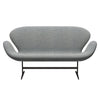 Fritz Hansen Swan Sofa 2 Seater, Brown Bronze/Hallingdal White Grey