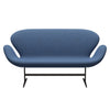 Fritz Hansen Swan Sofa 2 Seater, Brown Bronze/Re Wool Blue/Natural