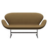 Fritz Hansen Svanesofa 2-Personers, Brown Bronze/Re-Wool Mustard/Natural