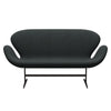 Fritz Hansen Swan Sofa 2 Seater, Brown Bronze/Steelcut Charcoal