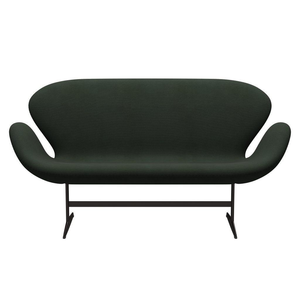 Fritz Hansen Svanesofa 2-Personers, Brown Bronze/Steelcut Dark Army Green