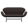 Fritz Hansen Svanesofa 2-Personers, Brown Bronze/Steelcut Dark Earth Brown