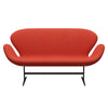 Fritz Hansen Swan Sofa 2 Seater, Brown Bronze/Steelcut Light Red