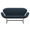 Fritz Hansen Swan Sofa 2 Seater, Brown Bronze/Steelcut Navy Blue