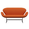 Fritz Hansen Swan™ Sofa 2 Seater, Brown Bronze/Steelcut Orange Dark