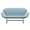 Fritz Hansen Swan Sofa 2 Seater, Brown Bronze/Steelcut Pastel Blue